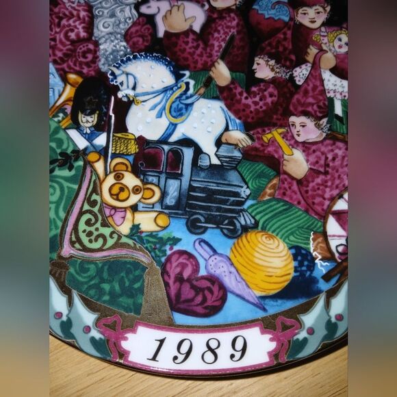 1989 Santa Claus Collection Santa's Work Shop Hans Henrik Hansen Plate - Picture 4 of 10